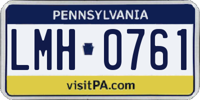PA license plate LMH0761