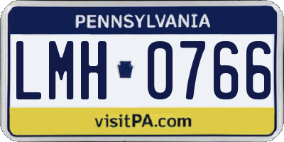PA license plate LMH0766