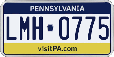 PA license plate LMH0775