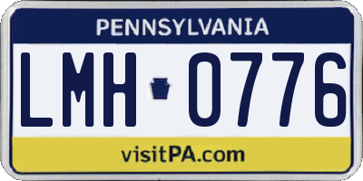 PA license plate LMH0776