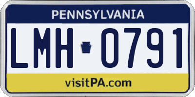 PA license plate LMH0791