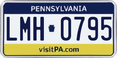 PA license plate LMH0795