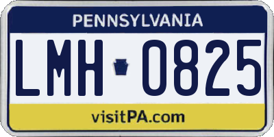 PA license plate LMH0825