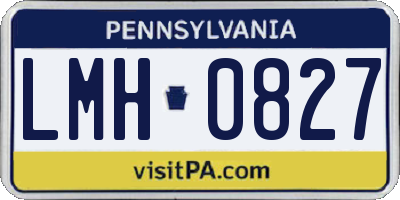PA license plate LMH0827