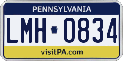 PA license plate LMH0834