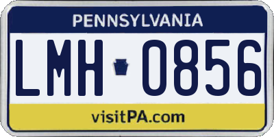 PA license plate LMH0856