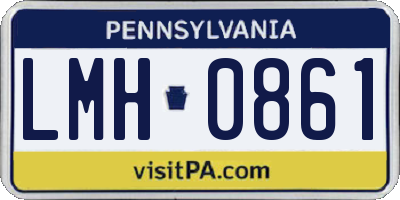 PA license plate LMH0861