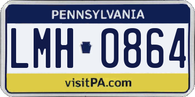 PA license plate LMH0864
