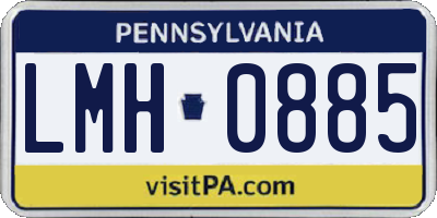PA license plate LMH0885