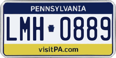 PA license plate LMH0889