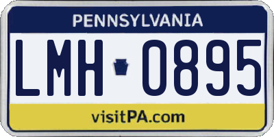 PA license plate LMH0895