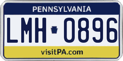 PA license plate LMH0896