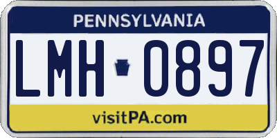 PA license plate LMH0897