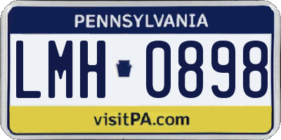 PA license plate LMH0898