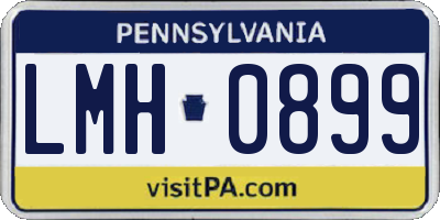PA license plate LMH0899