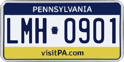 PA license plate LMH0901