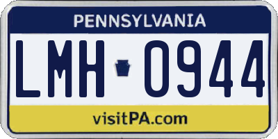 PA license plate LMH0944