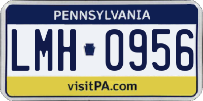 PA license plate LMH0956