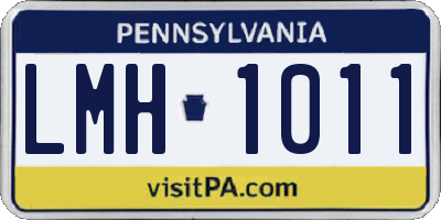 PA license plate LMH1011