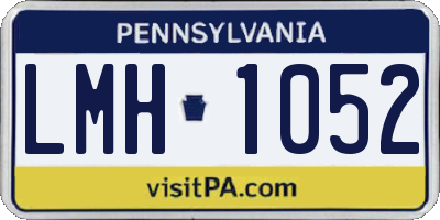 PA license plate LMH1052