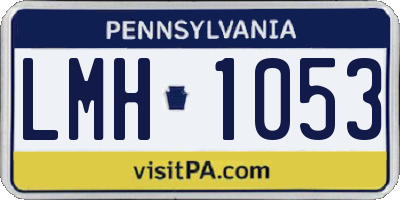 PA license plate LMH1053