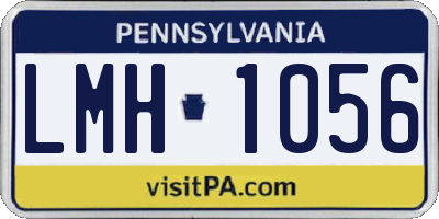 PA license plate LMH1056