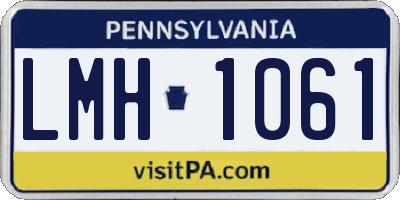 PA license plate LMH1061
