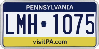 PA license plate LMH1075