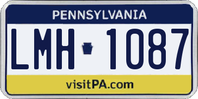 PA license plate LMH1087