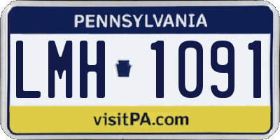 PA license plate LMH1091