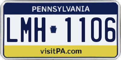 PA license plate LMH1106