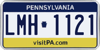 PA license plate LMH1121