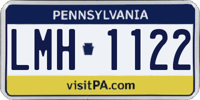 PA license plate LMH1122