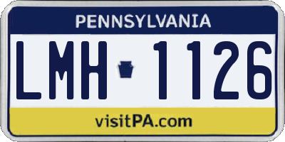 PA license plate LMH1126