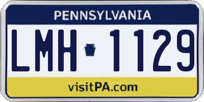 PA license plate LMH1129