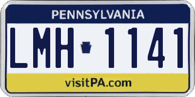 PA license plate LMH1141