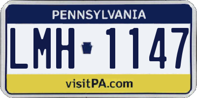PA license plate LMH1147