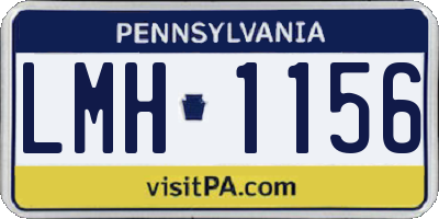 PA license plate LMH1156