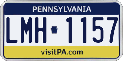 PA license plate LMH1157