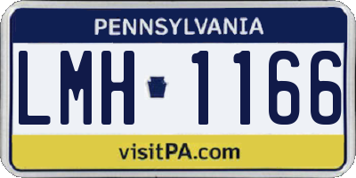 PA license plate LMH1166