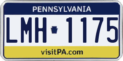 PA license plate LMH1175
