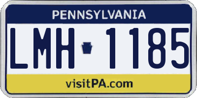 PA license plate LMH1185