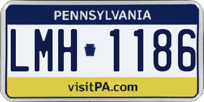 PA license plate LMH1186