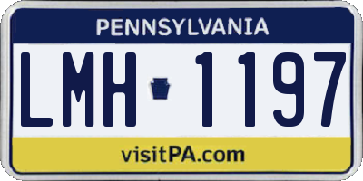 PA license plate LMH1197