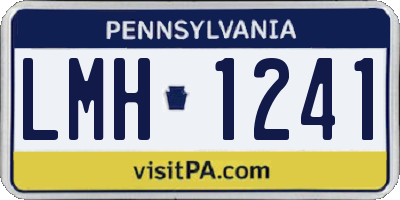 PA license plate LMH1241