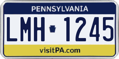 PA license plate LMH1245
