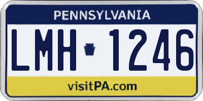 PA license plate LMH1246