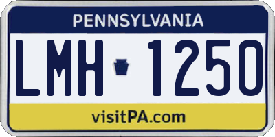 PA license plate LMH1250
