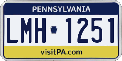 PA license plate LMH1251
