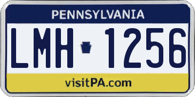 PA license plate LMH1256